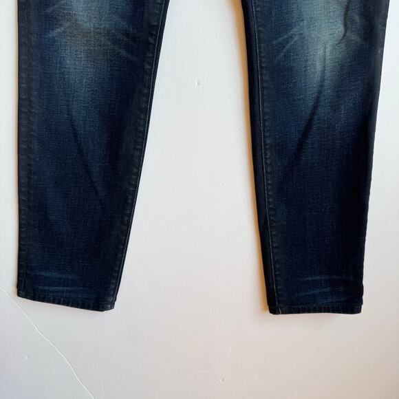 Talley Myles Jeans Mid Rise Skinny Dark Wash Faded Designer Denim Size 28 NY LA - Picture 5 of 15